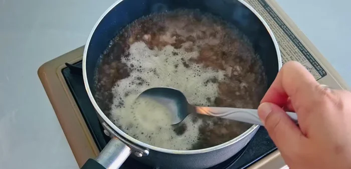 Skim off any foam.