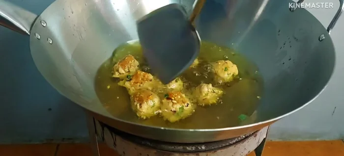 Reduce heat to medium and fry until golden brown and cooked through.