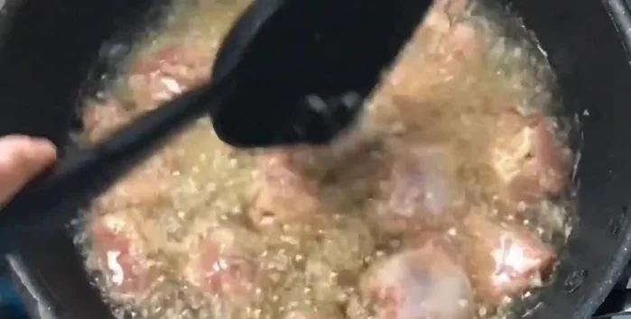 Fry the garlic and rice separately or together until cooked.