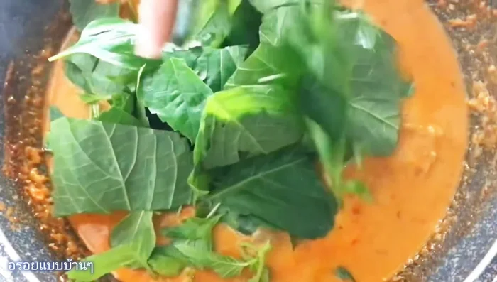 Add betel leaves and stir gently.