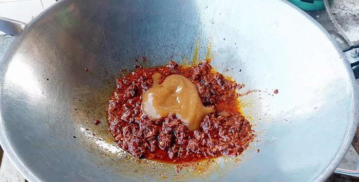 Add tamarind juice, palm/coconut sugar, and fish sauce. Adjust seasoning to your preference. Add MSG or seasoning powder if desired.