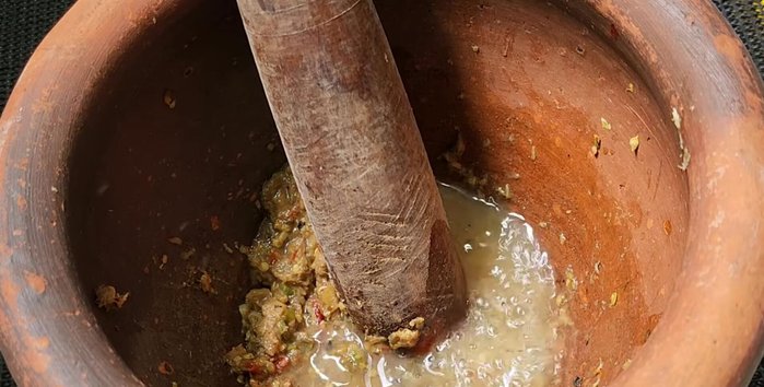 Add boiled water to achieve desired consistency. It shouldn't be completely dry.