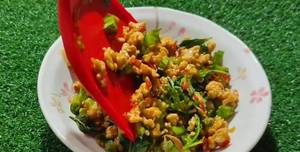 Stir-fried Minced Chicken with Holy Basil and Winged Beans