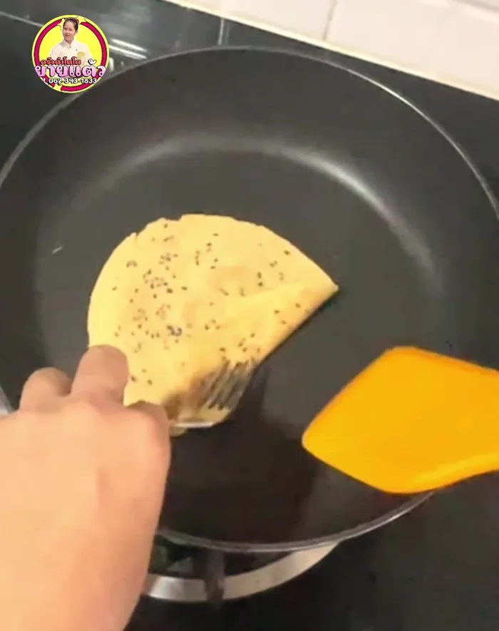Cook until the bottom is golden brown, then flip and cook the other side until golden brown.