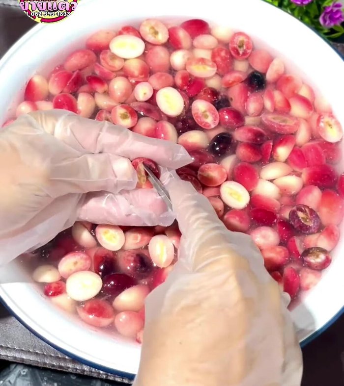 Use the end of a spoon to gently scoop out the seeds.