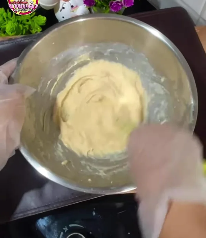 Add 2 tablespoons of vegetable oil. This will make the dough soft and chewy.