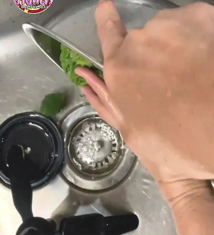 Wash the bitter melon thoroughly, remove the head and tail, split it in half, and scoop out the seeds and white membrane.