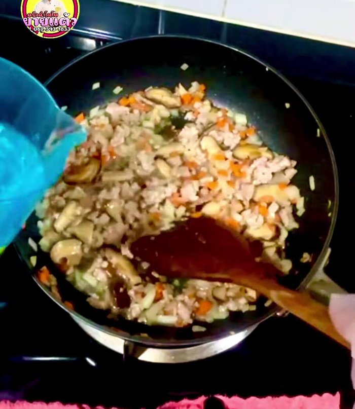 Add water, light soy sauce, green cap sauce, oyster sauce, and sugar. Adjust water for desired consistency.