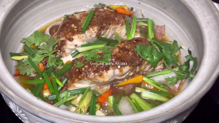 Prepare the grouper fillet. Clean and pat dry.