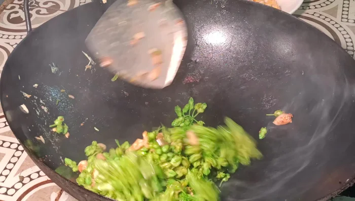 Add taucheo, soy sauce, oyster sauce (if using), sugar, and pepper. Stir well to combine.