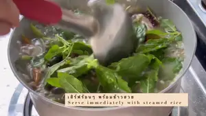 Easy Spicy Steamed Fish Head with Holy Basil - A Budget-Friendly Recipe