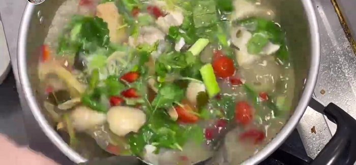 Season with fish sauce, lime juice, and sugar to taste.