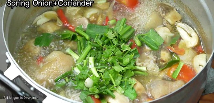 Add chopped coriander and lime juice.