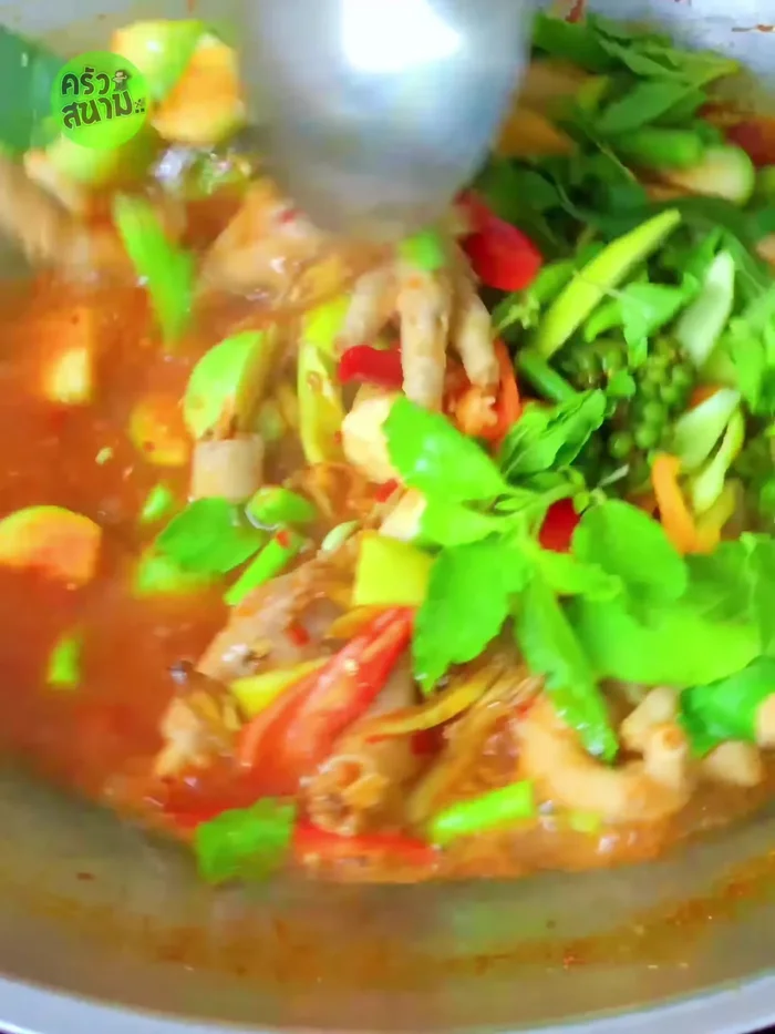 Simmer until vegetables are slightly cooked but still firm.