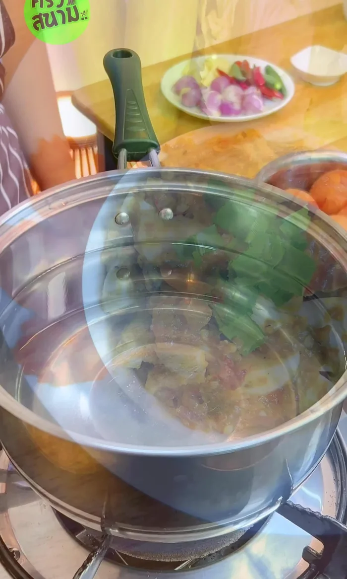 Boil eggs: Add eggs and water to a pot, add salt, mix well. Salt helps peel eggs easily.