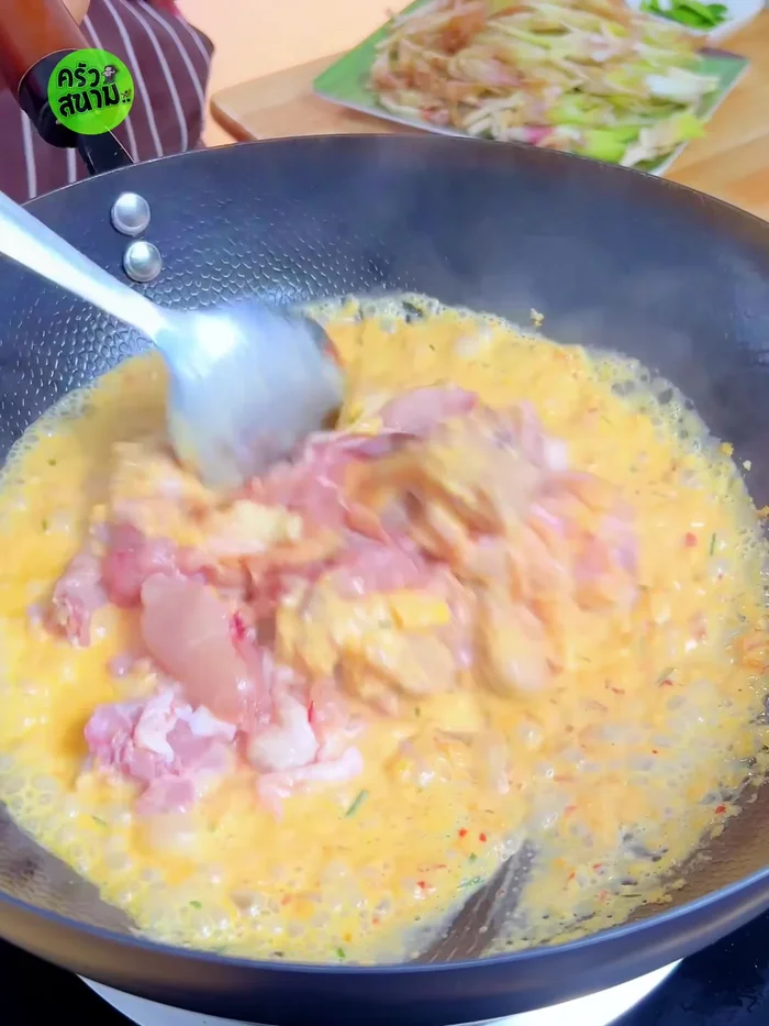 Add the chicken and stir-fry until cooked.