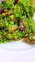 Spicy Grilled Catfish Salad with Neem (Yam Sadao Pla Duk Yang)
