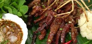 Spicy Pork Skewers with Fermented Fish Sauce Dip