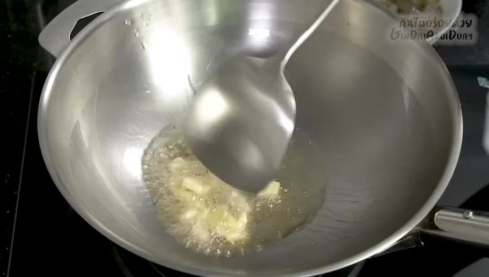 Add fresh shrimp and stir-fry briefly. Don't overcook.