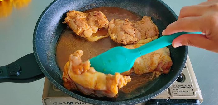 Continue cooking until the sauce thickens and chicken is cooked through (about 15 minutes).