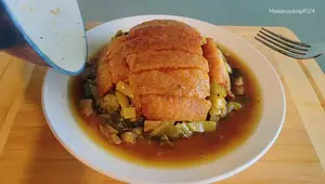 3-Layer Pork Belly with Pickled Cabbage: Crispy, Tender, & Flavorful