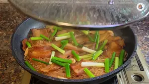 Delicious Baked Pork Belly with Glass Noodles - Easy Recipe!