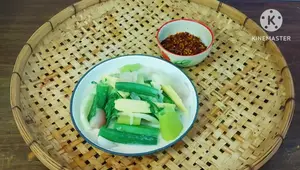 Delicious Coconut Milk Boiled Vegetables with Garlic Chili Paste