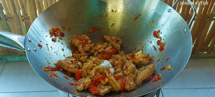 Season with MSG (optional), sugar, light soy sauce, and oyster sauce. Stir-fry to combine.