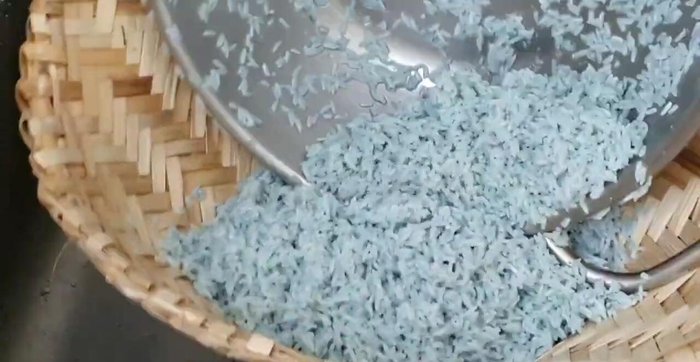 Steam the rice using a steamer, thin cloth lined steamer basket, or winnowing basket (soaked in water to prevent sticking) for approximately 20-30 minutes, checking frequently and flipping halfway through. The rice is done when it's firm to the touch, not slippery.