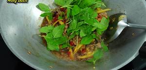 Spicy Stir-Fried Minced Pork with Bamboo Shoots & Basil