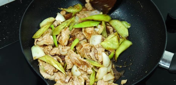 Add black soy sauce for color and flavor.