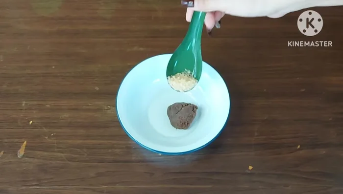 In a bowl, combine shrimp paste, sugar, seasoning powder, and water. Mix well until the sugar dissolves.
