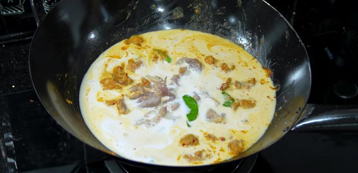 Add the remaining 500ml of coconut milk and bring to a boil.