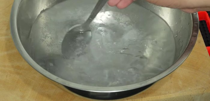 Prepare the eggplant: Cut into four pieces and soak in salted water (with ground almonds added) for at least 10-15 minutes to prevent browning.