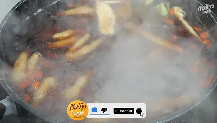 Reduce heat to low-medium and simmer until the chicken feet are tender (about 25 minutes or more).