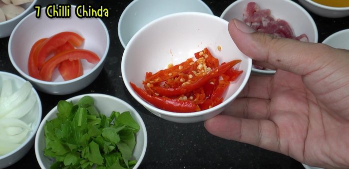 Chop the celery into small pieces.