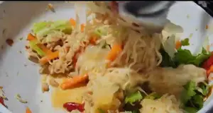 Spicy Vegetarian Instant Noodle Salad Recipe