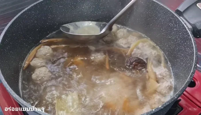 Bring back to a boil and skim off any remaining foam.