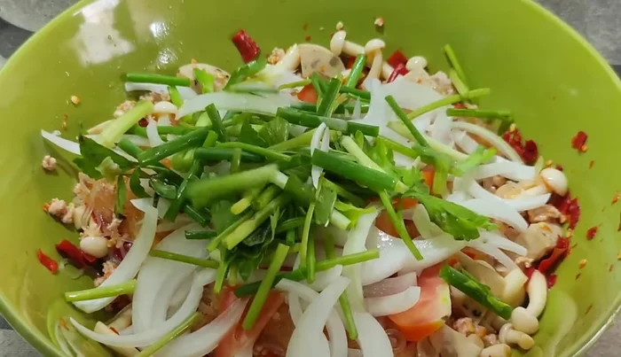 Add chopped vegetables and mix until everything is well combined.