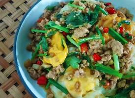 Easy Thai Stir-fried Straw Mushrooms & Condiment Fried Eggs