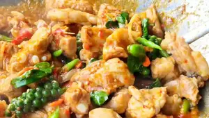 Spicy Stir-Fried Pork Cartilage with Basil: A Delicious Thai Side Dish
