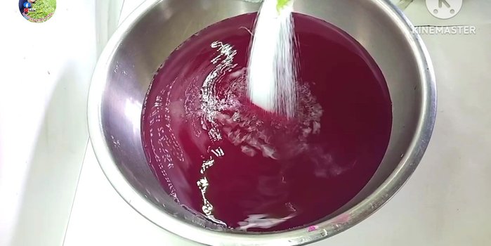 Add sugar and stir until it dissolves completely.