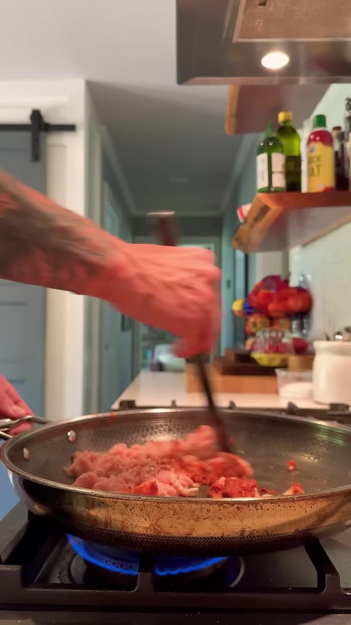 Add about two cups of chicken stock.