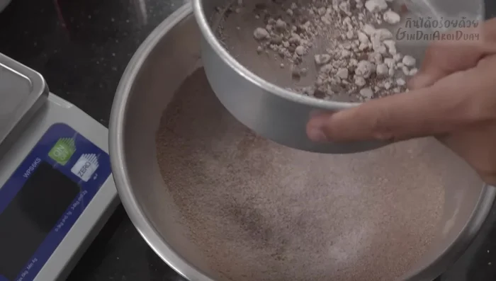 Gradually add the sifted flour mixture to the egg mixture, mixing until just combined. Be careful not to overmix.
