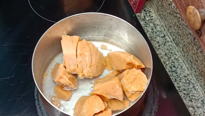 Add water, fish sauce, and salt.