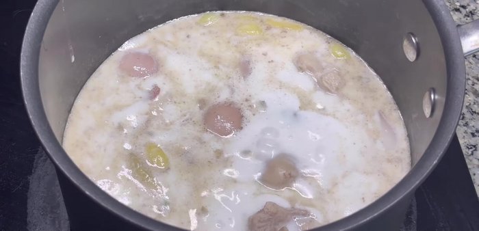 Add chicken blood.