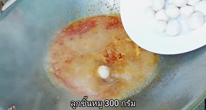 Add pork meatballs.