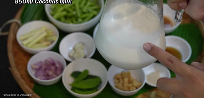 Prepare coconut milk (diluted if necessary).