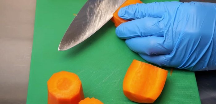 Cut into Cubes or other shapes. Cut carrots into various shapes such as cubes (dices of different sizes), slices (thin, medium, or thick) depending on your preference and the dish you will be using it for.