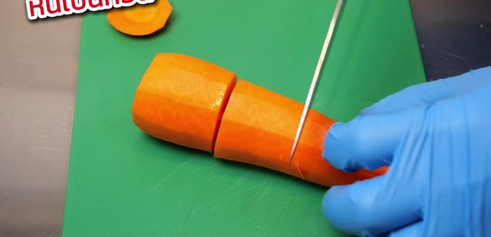 Cut into Sticks. Cut the remaining carrots into sticks. You can further cut these sticks into smaller pieces to create different shapes.